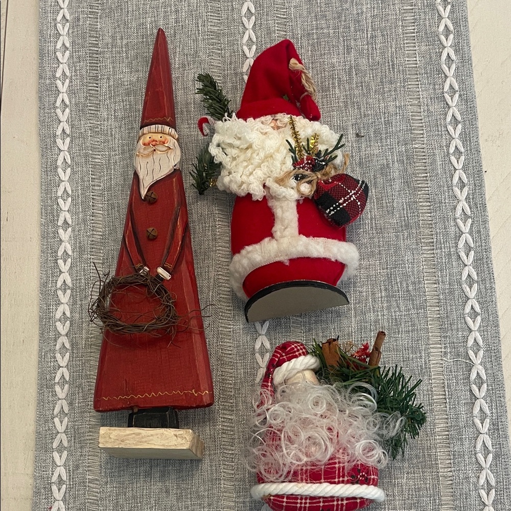 Festive Santa Figurine Set